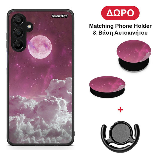 Pink Moon - Samsung A15 5G θήκη + Δώρο Phone Holder & Βάση Αυτοκινήτου