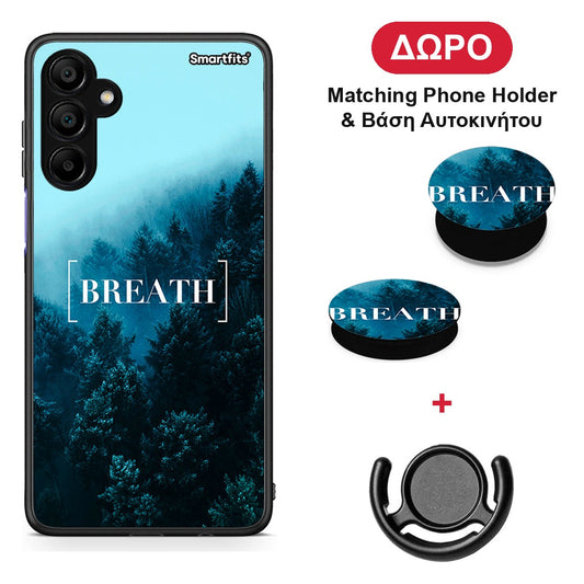 Quote Breath - Samsung A15 5G θήκη + Δώρο Phone Holder & Βάση Αυτοκινήτου