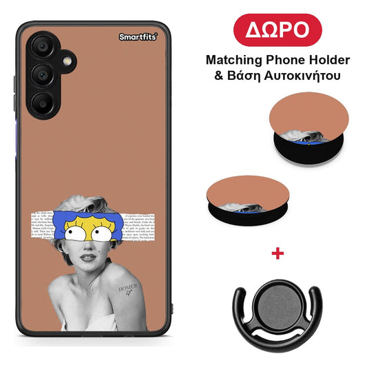 Sim Merilyn - Samsung A15 5G θήκη + Δώρο Phone Holder & Βάση Αυτοκινήτου