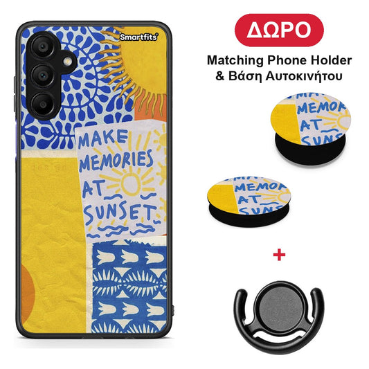 Sunset Memories - Samsung A15 5G θήκη + Δώρο Phone Holder & Βάση Αυτοκινήτου