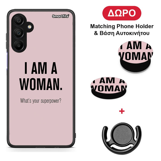 Superpower Woman - Samsung A15 5G θήκη + Δώρο Phone Holder & Βάση Αυτοκινήτου