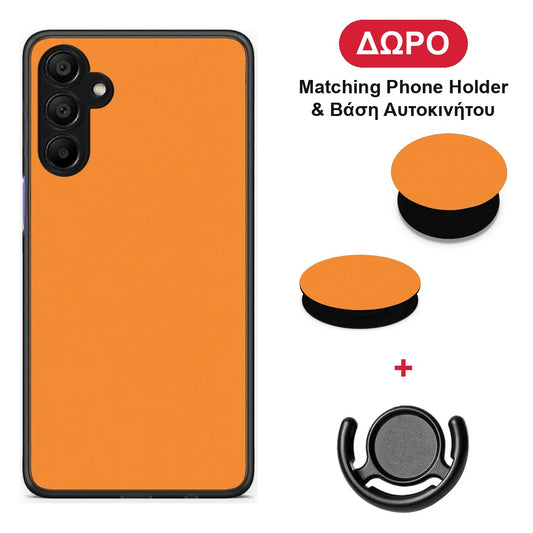 Tangerine Orange - Samsung A15 5G θήκη + Δώρο Phone Holder & Βάση Αυτοκινήτου