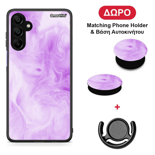 Watercolor Lavender - Samsung A15 5G θήκη + Δώρο Phone Holder & Βάση Αυτοκινήτου
