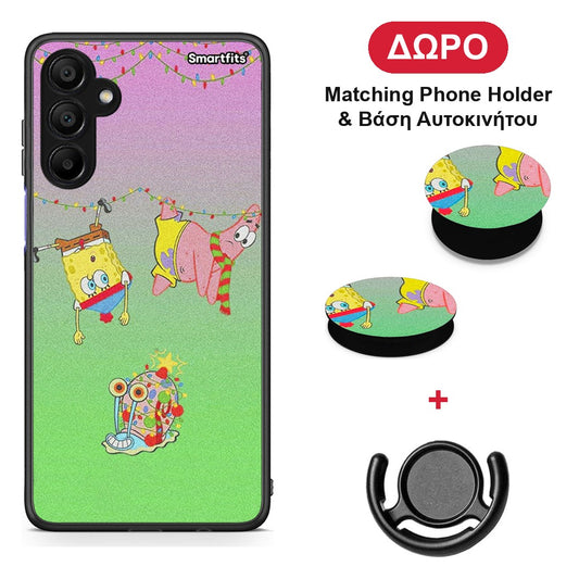 Xmas Lights - Samsung A15 5G θήκη + Δώρο Phone Holder & Βάση Αυτοκινήτου