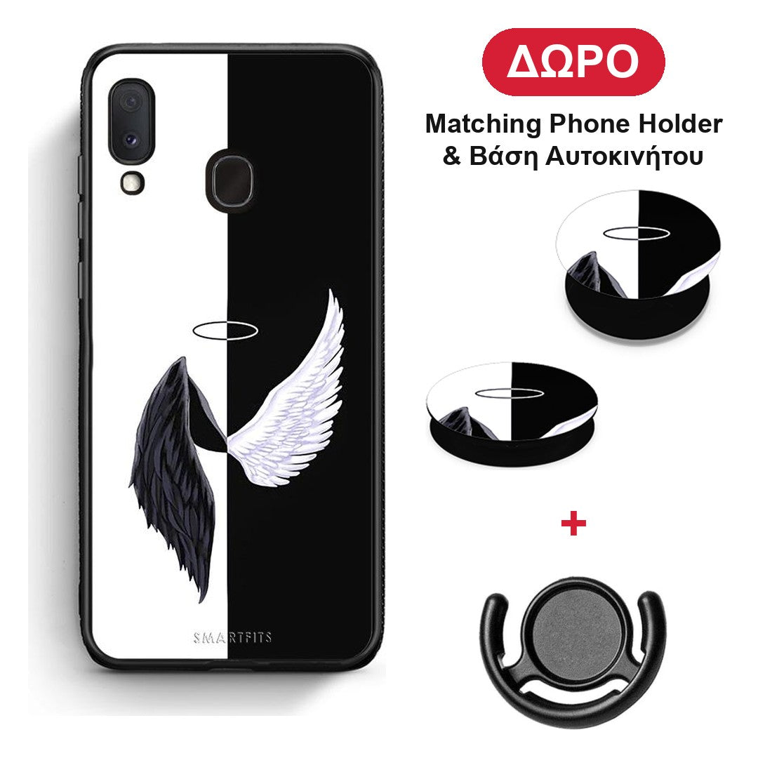 Angels Demons - Samsung Galaxy A20e θήκη + Δώρο Phone Holder & Βάση Αυτοκινήτου