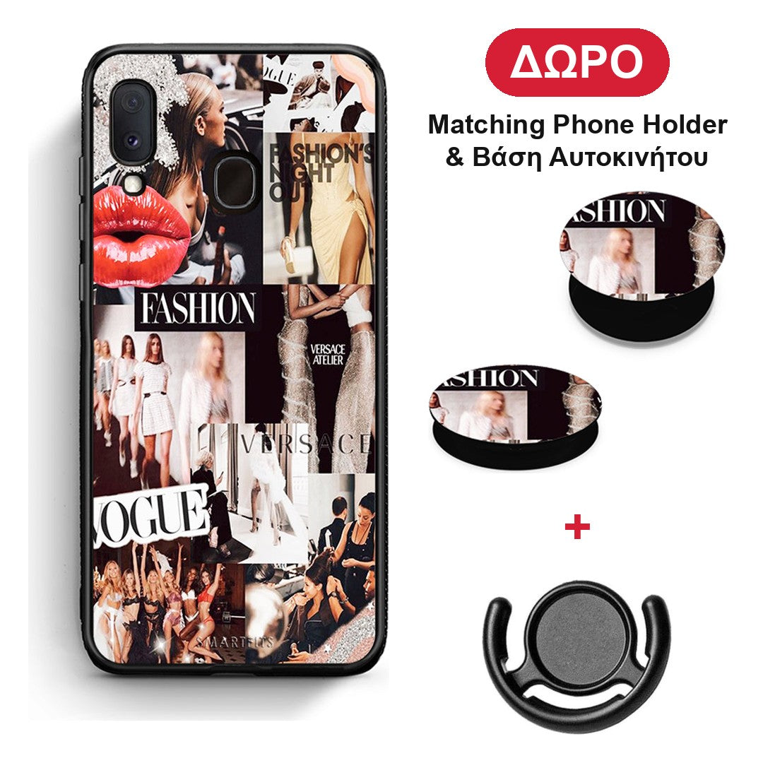 Collage Fashion - Samsung Galaxy A20e θήκη + Δώρο Phone Holder & Βάση Αυτοκινήτου