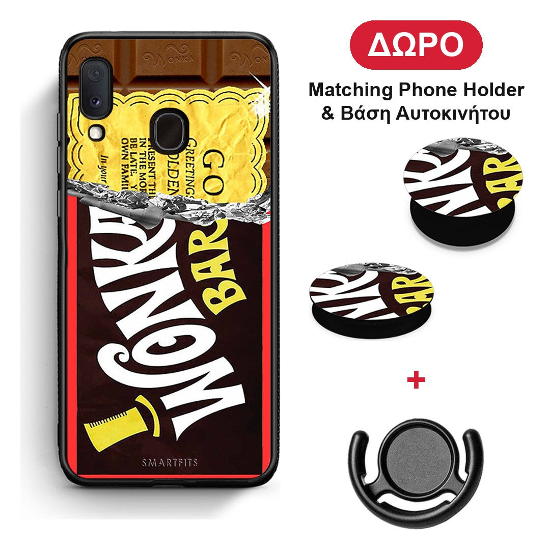 Golden Ticket - Samsung Galaxy A20e θήκη + Δώρο Phone Holder & Βάση Αυτοκινήτου