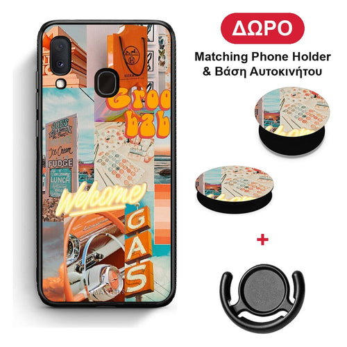 Groovy Babe - Samsung Galaxy A20e θήκη + Δώρο Phone Holder & Βάση Αυτοκινήτου