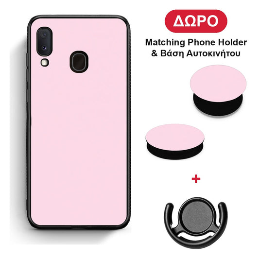 Pale Pink - Samsung Galaxy A20e θήκη + Δώρο Phone Holder & Βάση Αυτοκινήτου