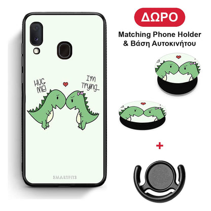 Valentine Rex - Samsung Galaxy A20e θήκη + Δώρο Phone Holder & Βάση Αυτοκινήτου
