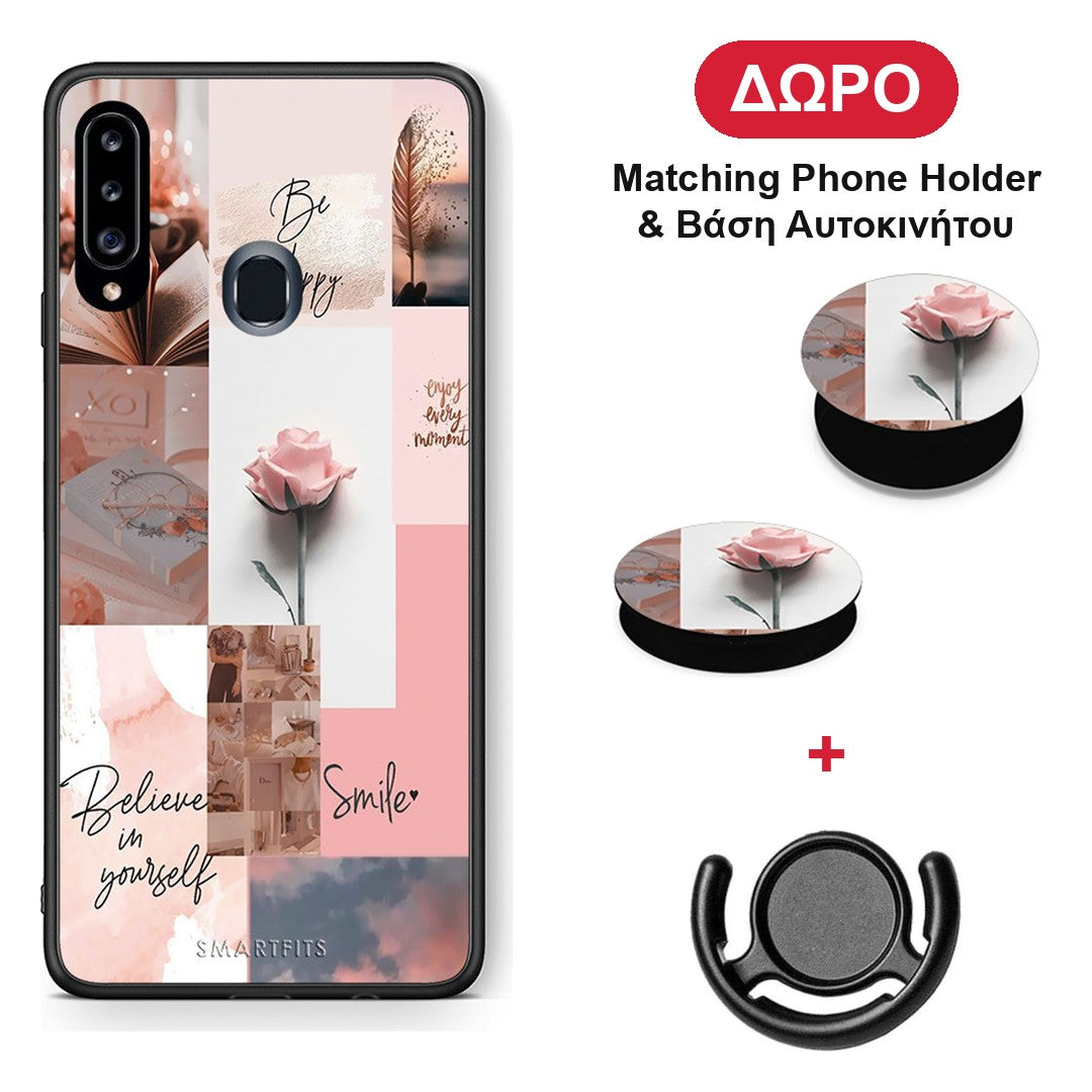 Aesthetic Collage - Samsung Galaxy A20s θήκη + Δώρο Phone Holder & Βάση Αυτοκινήτου