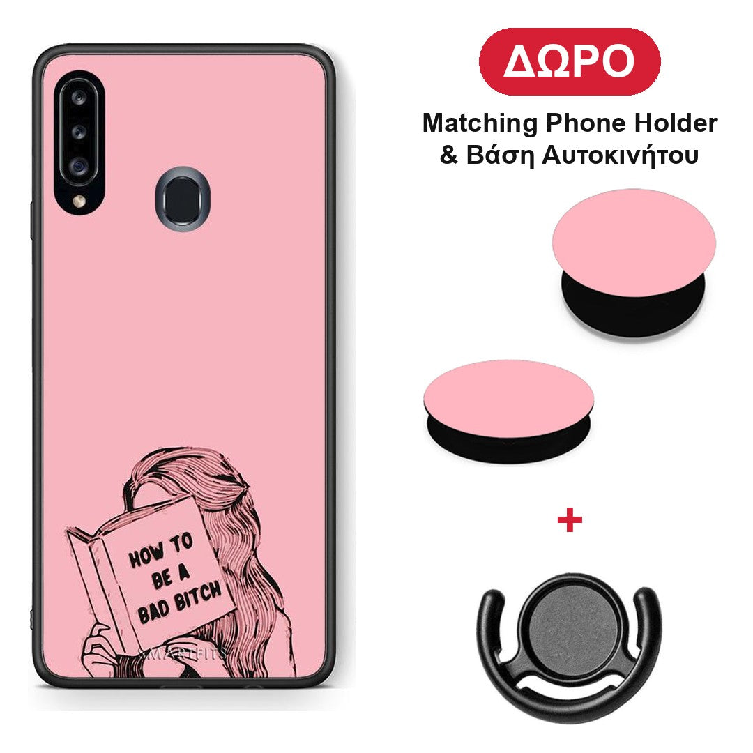 Bad Bitch - Samsung Galaxy A20s θήκη + Δώρο Phone Holder & Βάση Αυτοκινήτου