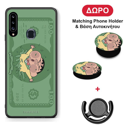 Big Money - Samsung Galaxy A20s θήκη + Δώρο Phone Holder & Βάση Αυτοκινήτου