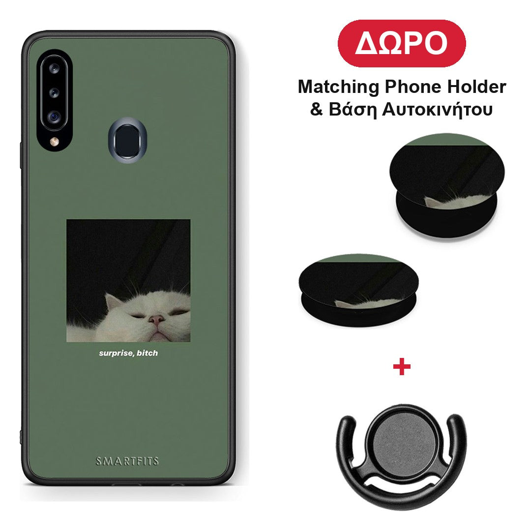 Bitch Surprise - Samsung Galaxy A20s θήκη + Δώρο Phone Holder & Βάση Αυτοκινήτου