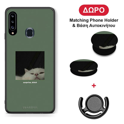 Bitch Surprise - Samsung Galaxy A20s θήκη + Δώρο Phone Holder & Βάση Αυτοκινήτου