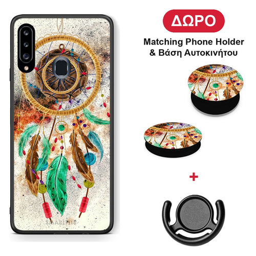 Boho DreamCatcher - Samsung Galaxy A20s θήκη + Δώρο Phone Holder & Βάση Αυτοκινήτου