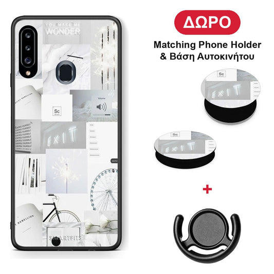 Collage Make Me Wonder - Samsung Galaxy A20s θήκη + Δώρο Phone Holder & Βάση Αυτοκινήτου