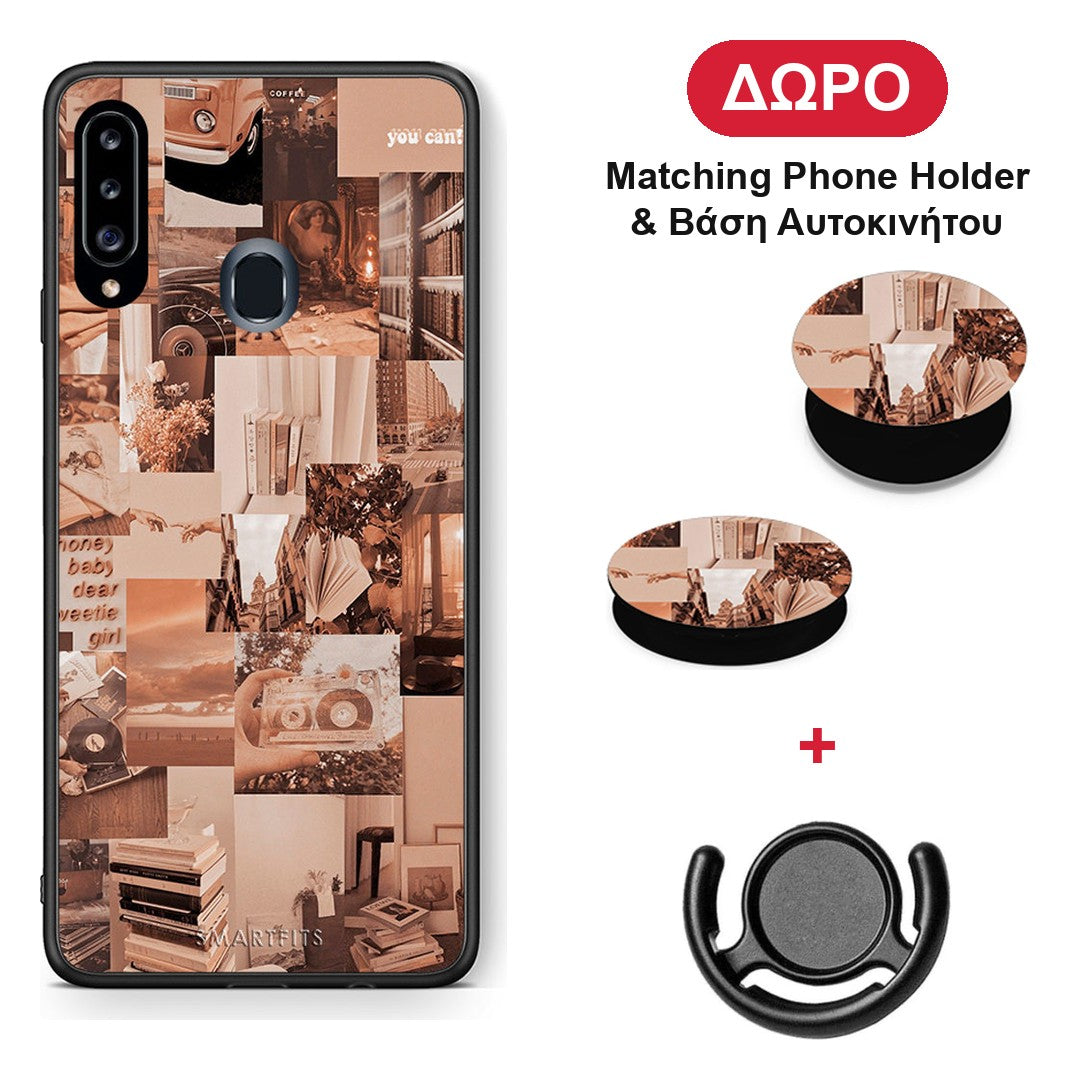 Collage You Can - Samsung Galaxy A20s θήκη + Δώρο Phone Holder & Βάση Αυτοκινήτου