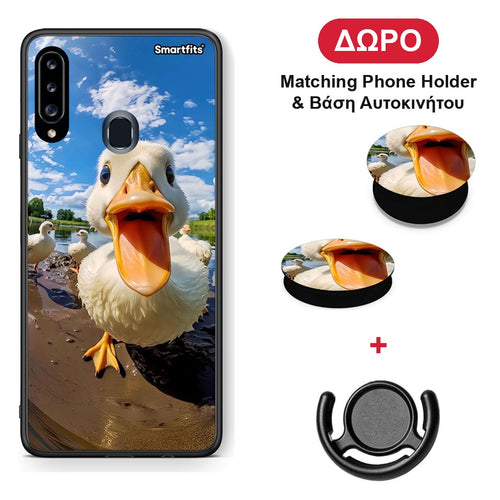 Duck Face - Samsung Galaxy A20s θήκη + Δώρο Phone Holder & Βάση Αυτοκινήτου