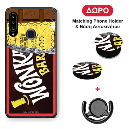 Golden Ticket - Samsung Galaxy A20s θήκη + Δώρο Phone Holder & Βάση Αυτοκινήτου