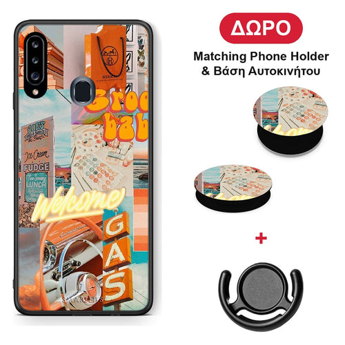 Groovy Babe - Samsung Galaxy A20s θήκη + Δώρο Phone Holder & Βάση Αυτοκινήτου
