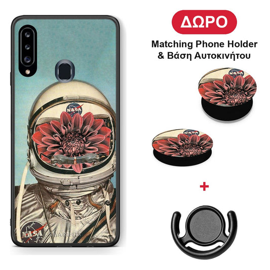 Nasa Bloom - Samsung Galaxy A20s θήκη + Δώρο Phone Holder & Βάση Αυτοκινήτου