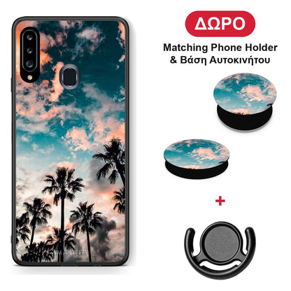 Summer Sky - Samsung Galaxy A20s θήκη + Δώρο Phone Holder & Βάση Αυτοκινήτου