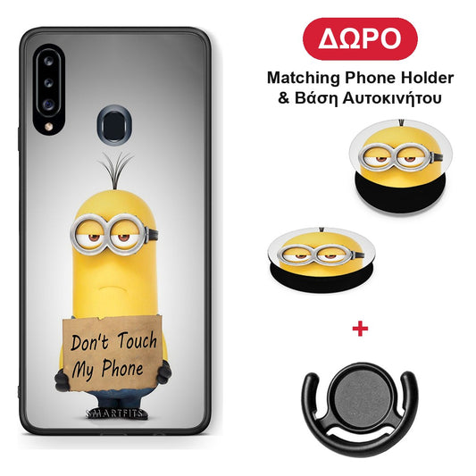 Text Minion - Samsung Galaxy A20s θήκη + Δώρο Phone Holder & Βάση Αυτοκινήτου