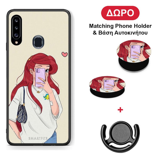 Walking Mermaid - Samsung Galaxy A20s θήκη + Δώρο Phone Holder & Βάση Αυτοκινήτου
