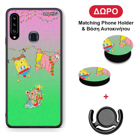 Xmas Lights - Samsung Galaxy A20s θήκη + Δώρο Phone Holder & Βάση Αυτοκινήτου