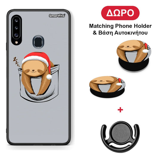 Xmas Zzzz - Samsung Galaxy A20s θήκη + Δώρο Phone Holder & Βάση Αυτοκινήτου