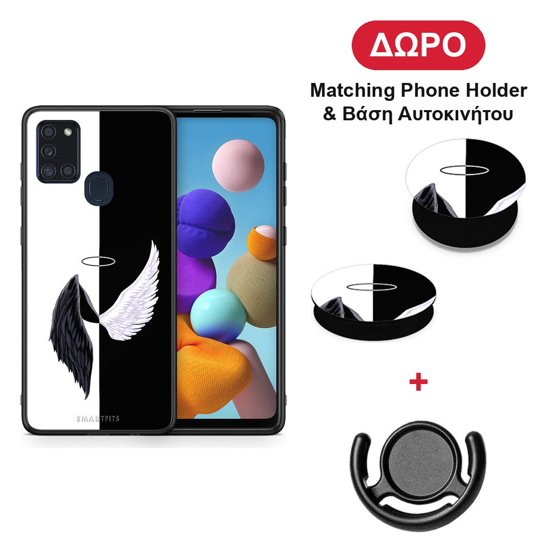 Angels Demons - Samsung Galaxy A21s θήκη + Δώρο Phone Holder & Βάση Αυτοκινήτου