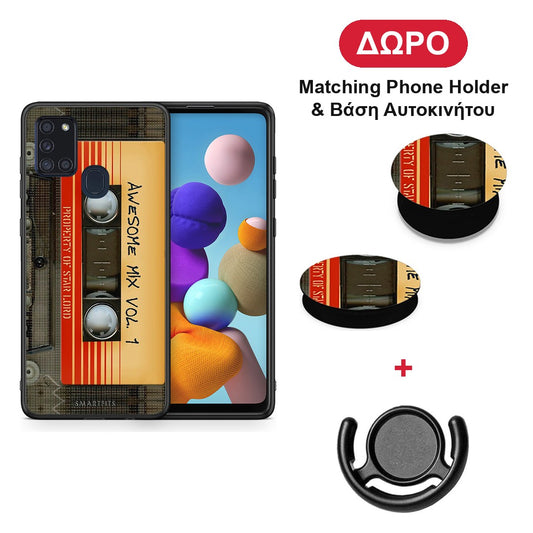 Awesome Mix - Samsung Galaxy A21s θήκη + Δώρο Phone Holder & Βάση Αυτοκινήτου