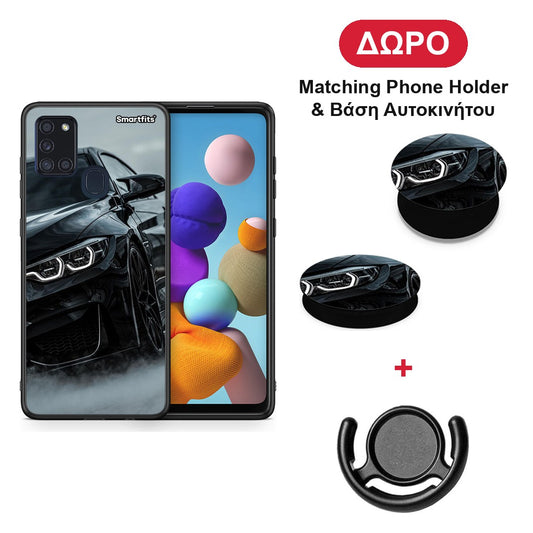 Black BMW - Samsung Galaxy A21s θήκη + Δώρο Phone Holder & Βάση Αυτοκινήτου