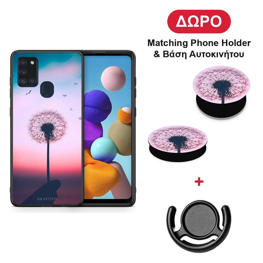 Boho Wish - Samsung Galaxy A21s θήκη + Δώρο Phone Holder & Βάση Αυτοκινήτου