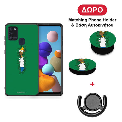 Bush Man - Samsung Galaxy A21s θήκη + Δώρο Phone Holder & Βάση Αυτοκινήτου