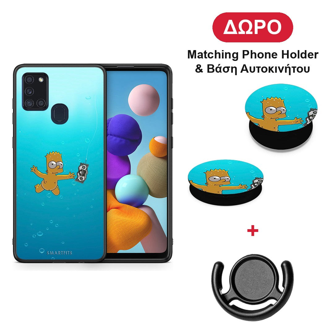 Chasing Money - Samsung Galaxy A21s θήκη + Δώρο Phone Holder & Βάση Αυτοκινήτου