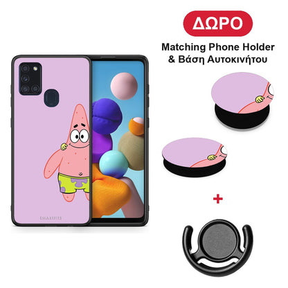 Friends Patrick - Samsung Galaxy A21s θήκη + Δώρο Phone Holder & Βάση Αυτοκινήτου