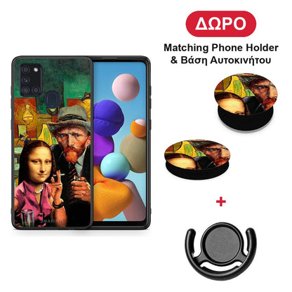 Funny Art - Samsung Galaxy A21s θήκη + Δώρο Phone Holder & Βάση Αυτοκινήτου