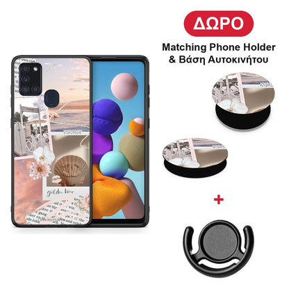 Golden Hour - Samsung Galaxy A21s θήκη + Δώρο Phone Holder & Βάση Αυτοκινήτου