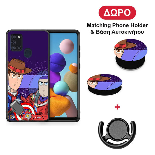 Infinity Story - Samsung Galaxy A21s θήκη + Δώρο Phone Holder & Βάση Αυτοκινήτου