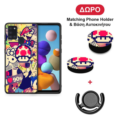 Love The 90s - Samsung Galaxy A21s θήκη + Δώρο Phone Holder & Βάση Αυτοκινήτου