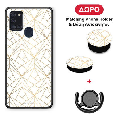 samsung-a21s-luxury-white-geometric-case ΔΩΡΟ