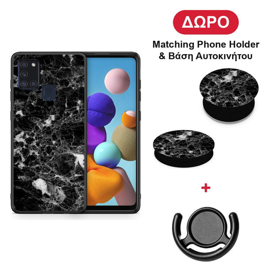 Marble Male - Samsung Galaxy A21s θήκη + Δώρο Phone Holder & Βάση Αυτοκινήτου