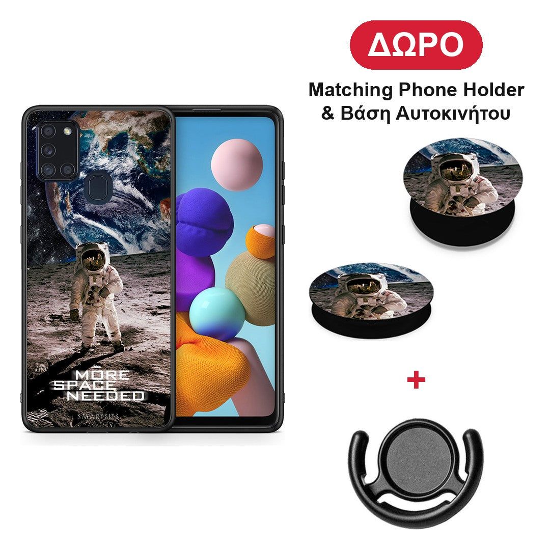 More Space - Samsung Galaxy A21s θήκη + Δώρο Phone Holder & Βάση Αυτοκινήτου