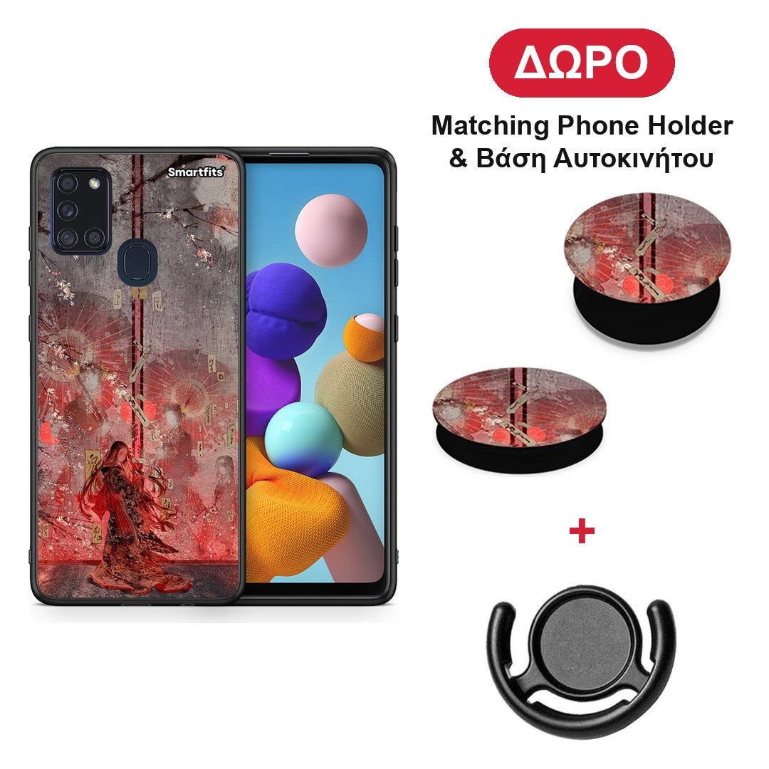 Nezuko Kamado - Samsung Galaxy A21s θήκη + Δώρο Phone Holder & Βάση Αυτοκινήτου