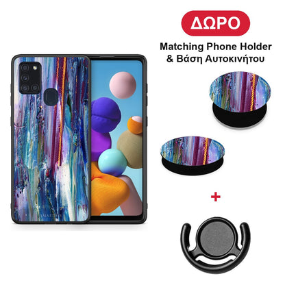 Paint Winter - Samsung Galaxy A21s θήκη + Δώρο Phone Holder & Βάση Αυτοκινήτου