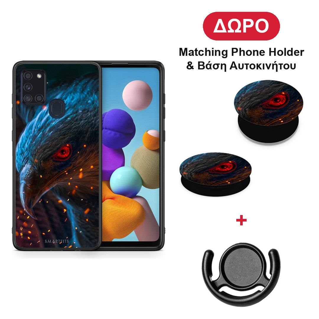 PopArt Eagle - Samsung Galaxy A21s θήκη + Δώρο Phone Holder & Βάση Αυτοκινήτου