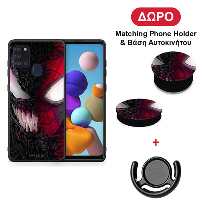 PopArt SpiderVenom - Samsung Galaxy A21s θήκη + Δώρο Phone Holder & Βάση Αυτοκινήτου