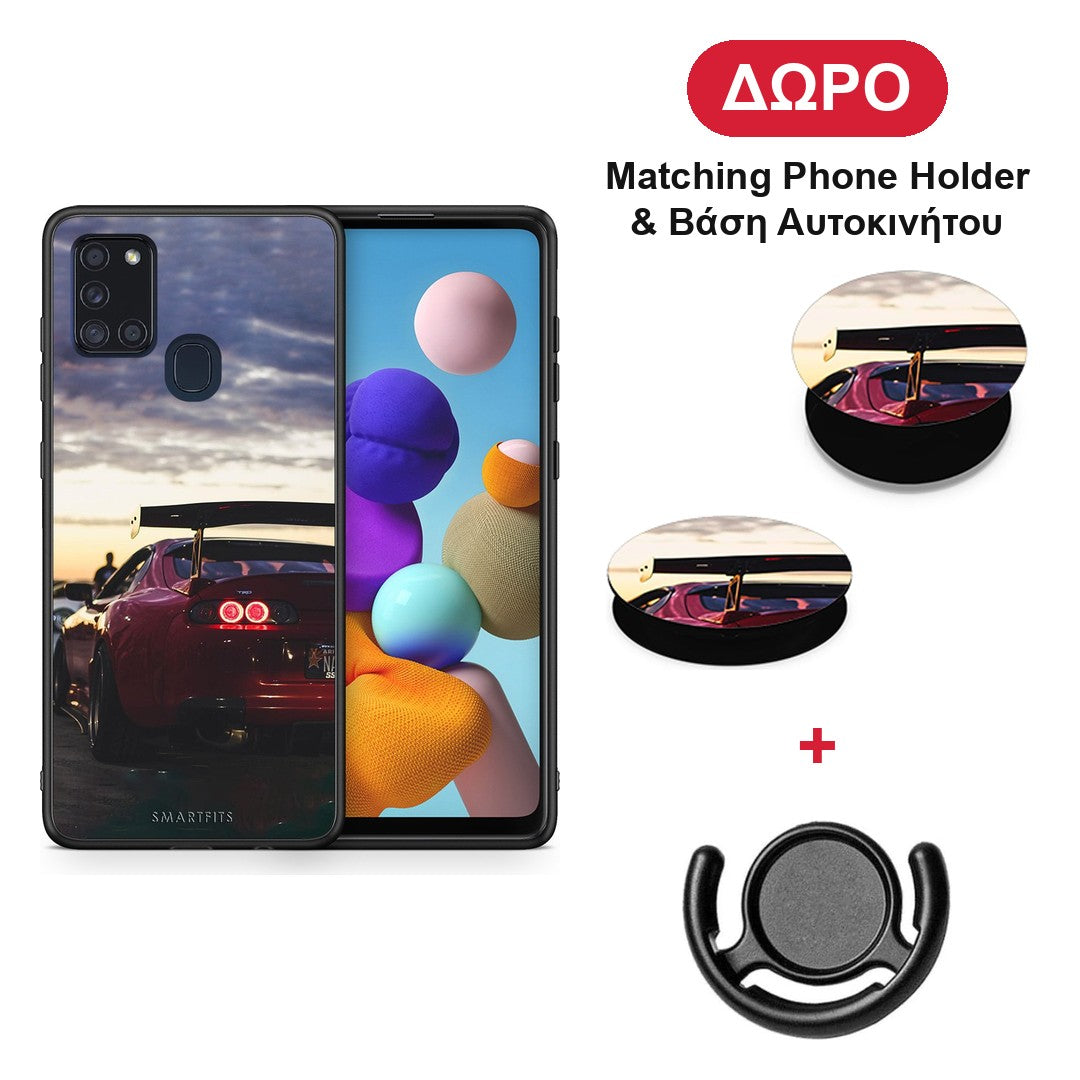 Racing Supra - Samsung Galaxy A21s θήκη + Δώρο Phone Holder & Βάση Αυτοκινήτου
